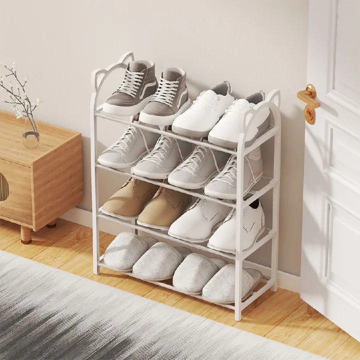 Jaza Keja 4-5 Layer Small Shoe Rack Economical Multi-Layer Shoe Shelf Easy Assembly Storage Cabinet for Home Dormitory Organizer Space-Saving Furniture