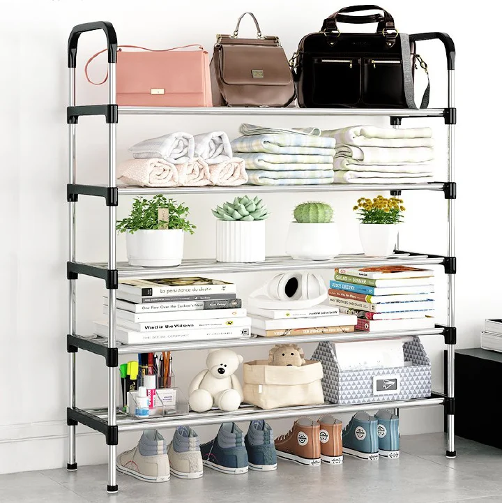 Jaza Keja 5-6-8 Layer Shoe Rack Simple Economical Storage Organizer Easy Assembly Multi-Layer Shoe Shelf for Entryway Hallway Bedroom Dormitory Living Room