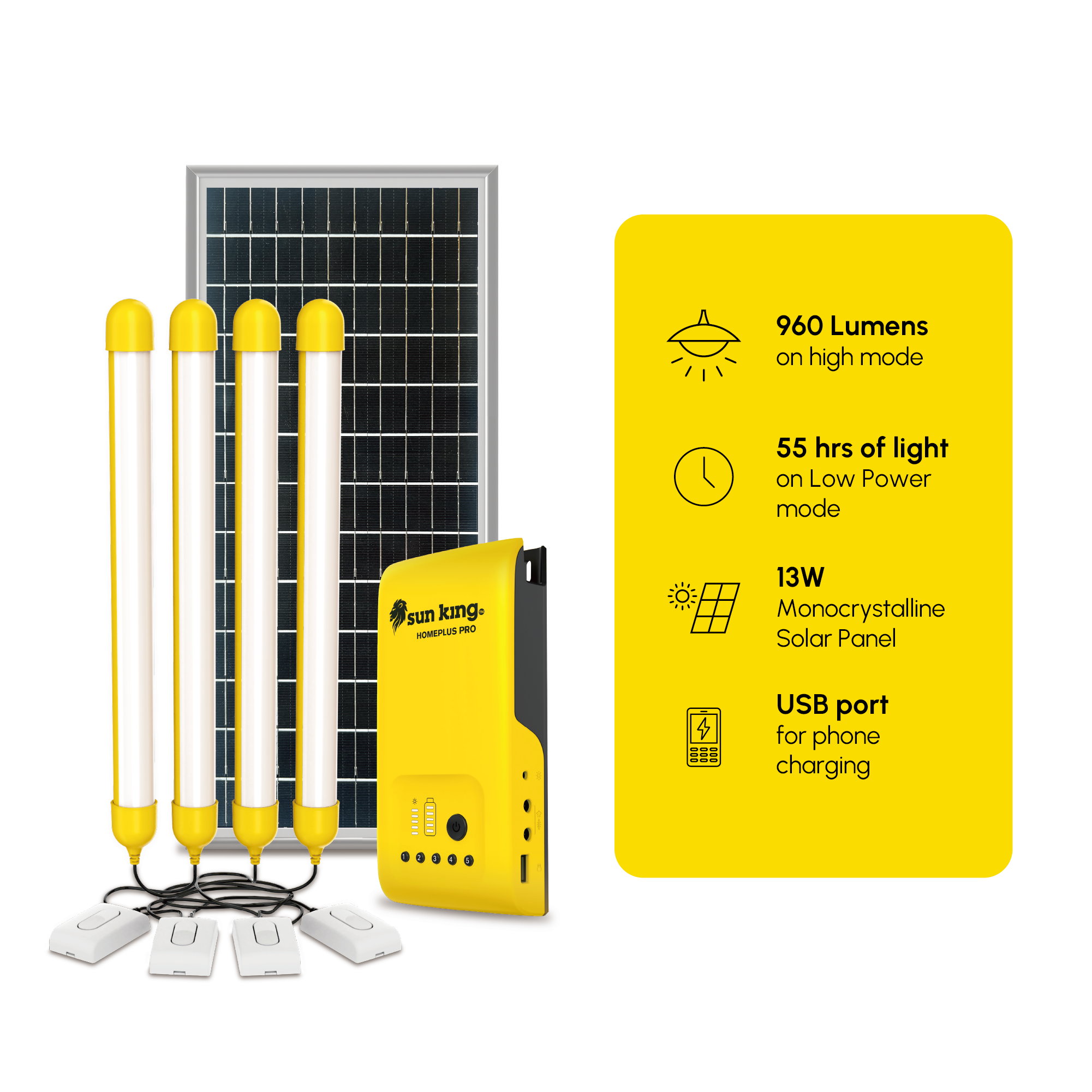 HomePlus Pro Solar Home Light System