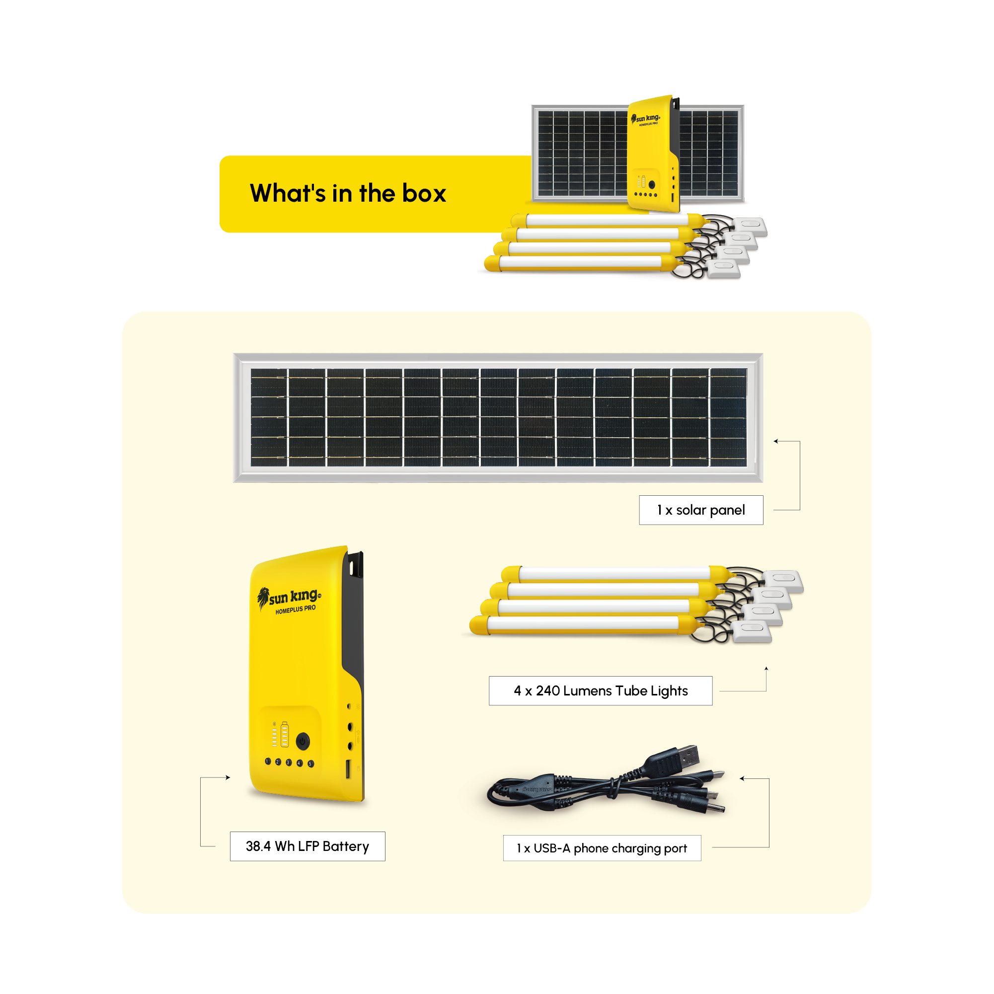 HomePlus Pro Solar Home Light System