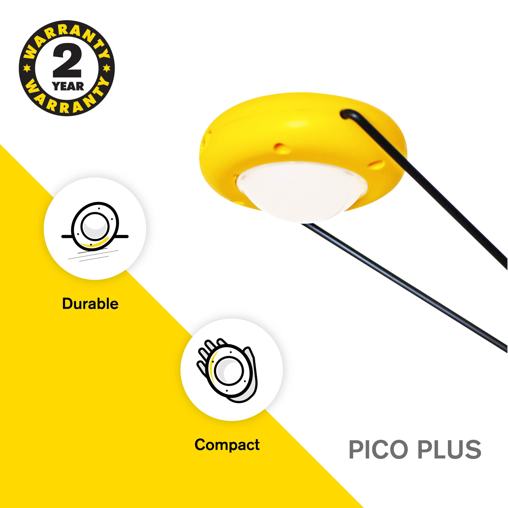 Sun King Pico Plus Pack of 2 Portable Integrated Solar Panel Solar Light Lantern Yellow