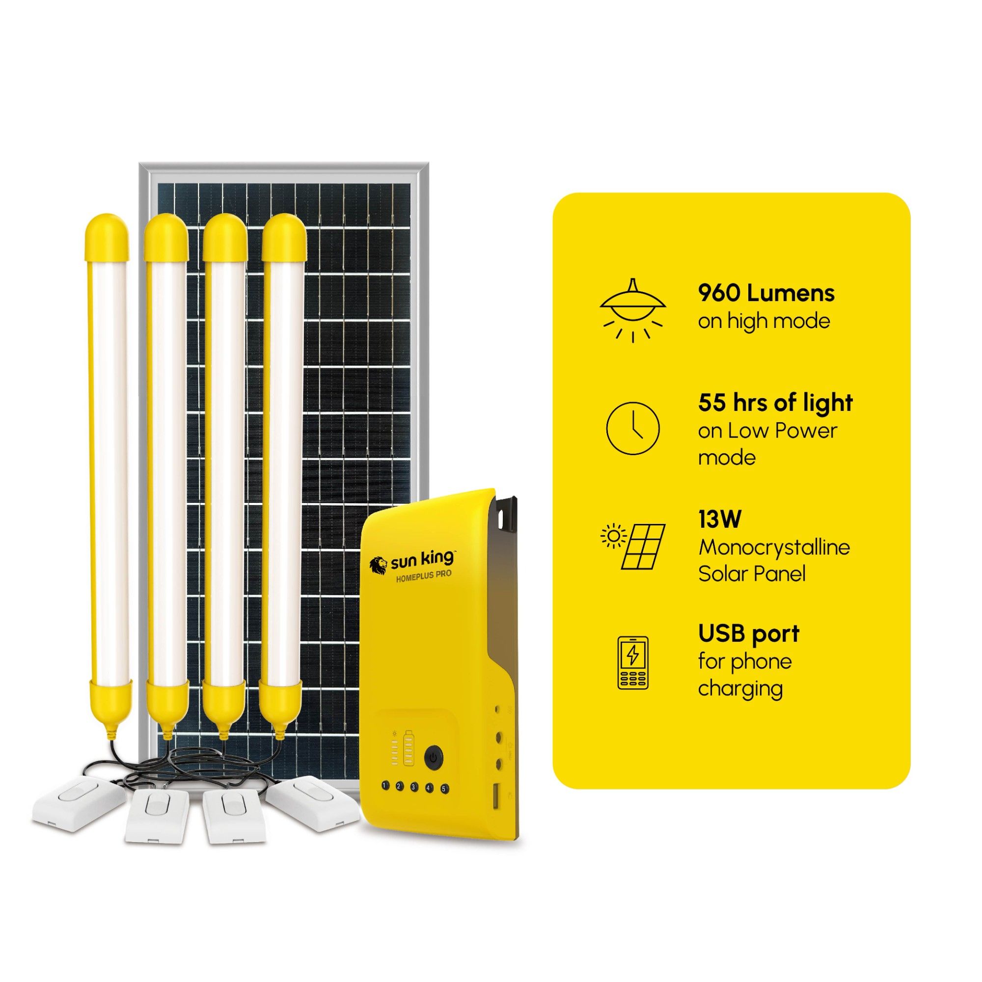 HomePlus Pro Solar Home Light System