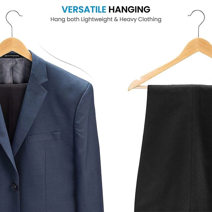 Wooden Clothes Hanger -Premium Wood with Notches