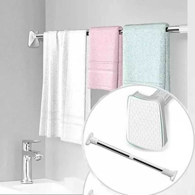 Telescopic Clothing Rod Adjustable Extendable Shower Curtain Tension Rod ( 110cm - 200cm