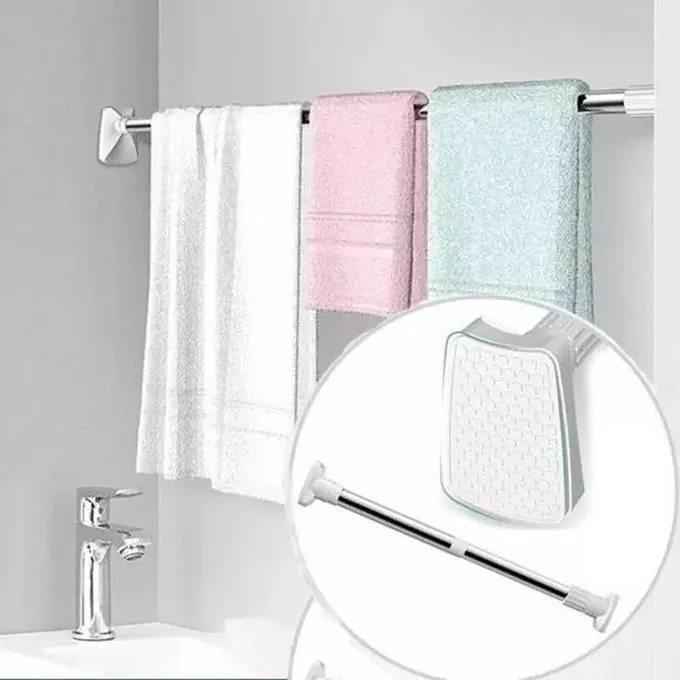 Telescopic Clothing Rod Adjustable Extendable Shower Curtain Tension Rod ( 110cm - 200cm