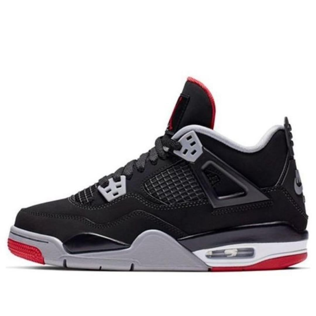 🔥(ON OFFER) AIR JORDAN 4 RETRO (BRED) FREE SOCKS & BOX (BEST SHOP FOR AIRFORCE 1, AIR FORCE 1, JORDAN 4, AIR MAX, AIRMAX) GENERIC