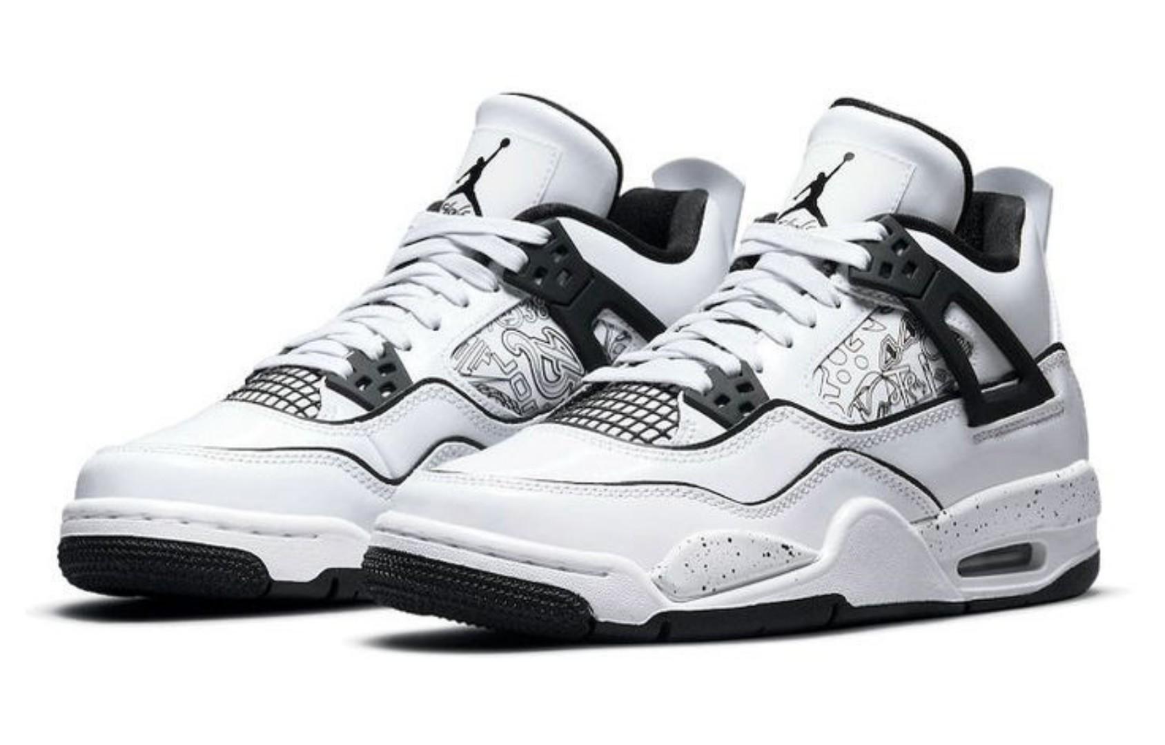 ORIGINAL AIR JORDAN 4 RETRO WHITE BLACK DIY (BEST SHOP FOR AIRFORCE, AIR FORCE, AIR JORDAN, AIR MAX, AIRMAX AND ALL OTHER FASHIONABLE/HIGH QUALITY SNEAKERS)