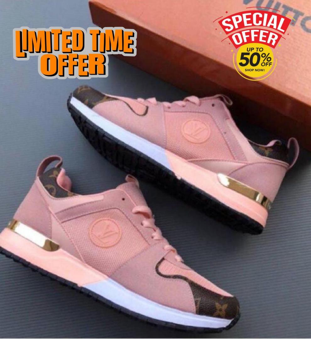 ORIGINAL LOUIS VUITTON LV RUN AWAY LADIES SNEAKERS & TRAINERS PINK ,HIGH QUALITY SNEAKERS. Best shop for Airforce, Air jordan, Airmax tn, Air force sneakers)