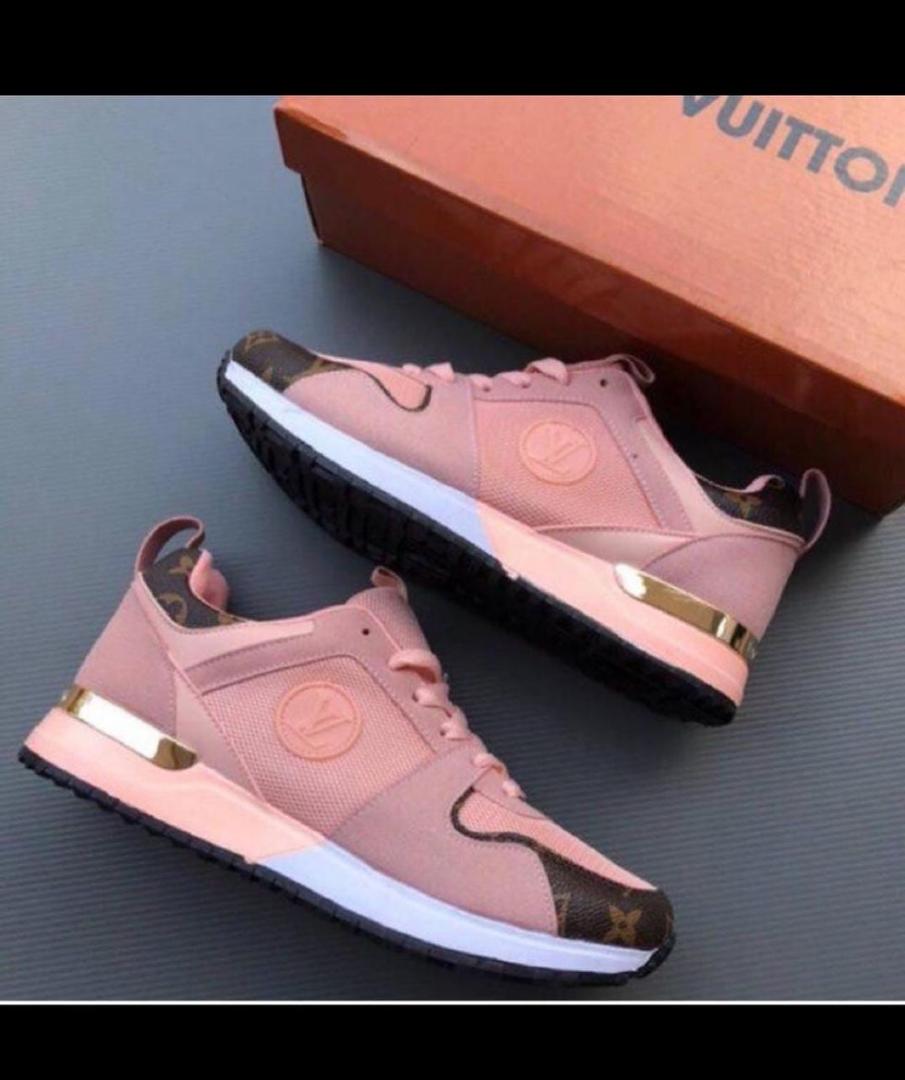 ORIGINAL LOUIS VUITTON LV RUN AWAY LADIES SNEAKERS & TRAINERS PINK ,HIGH QUALITY SNEAKERS. Best shop for Airforce, Air jordan, Airmax tn, Air force sneakers)