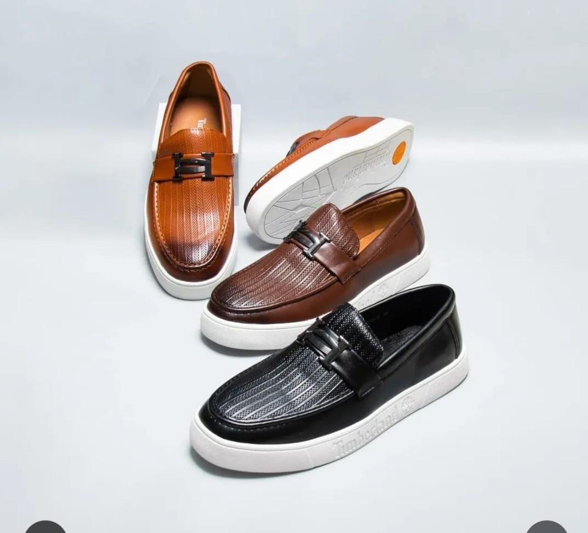 ORIGINAL LEATHER TIMBERLAND CLASSIC CASUALS LOAFERS, GREY CASUAL AND OFFICIAL SHOES BROWN LEATHER (BEST SHOP FOR LOAFERS, OFFICIALS, CASUALS, SNEAKERS)