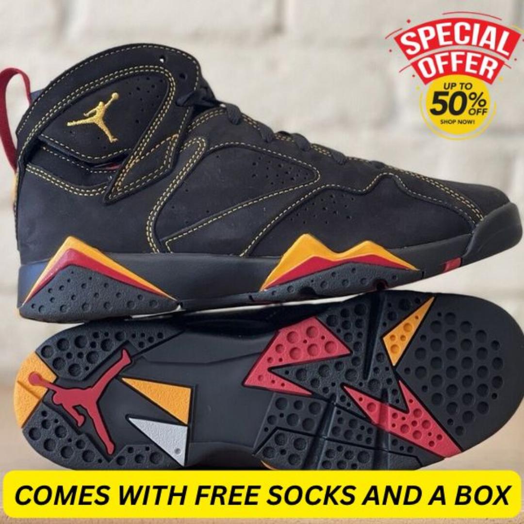 🔥(ON OFFER) AIR JORDAN 7 BIG KID BG's (CUTRUS) RETRO, CUSTOMIZED JORDAN, COLOUR BLACK ,HIGH QUALITY SNEAKERS. JORDAN Best shop for Airforce, Air jordan, Airmax tn, Air force sneakers) GENERIC