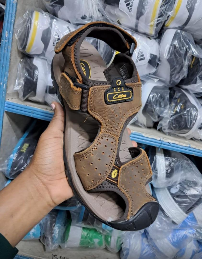 ORIGINAL LEATHER MEN OPEN SHOES VERY COMFORTABLE AND DURABLE. (BEST SHOP FOR SLIP ONS, SLIPERS, SLIDES & OPEN SHOES)