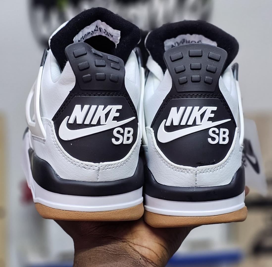 ORIGINAL AIR JORDAN 4 SB "MILITARY BLACK", RETRO CUSTOMIZED JORDAN, COLOUR BLACK AND WHITE ,HIGH QUALITY SNEAKERS. JORDAN Best shop for Airforce, Air jordan, Airmax tn, Air force sneakers)