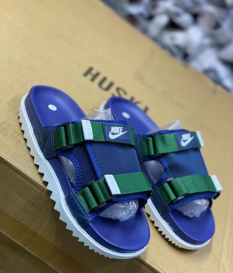ORIGINAL AIR FORCE 1 SLIDES (DESIGHNER OPEN SHOES), BLUE COLOUR TRIPPLE WHITE ,HIGH QUALITY SLIP ONS. AIRFORCE 1 white JORDAN Best shop for Airforce, Air jordan, Airmax tn, Air force sneakers)