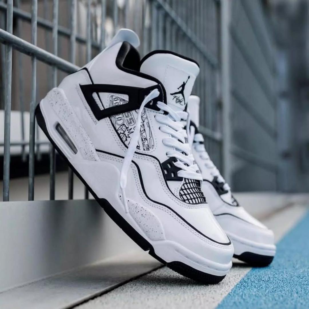 ORIGINAL AIR JORDAN 4 RETRO, "GS DIY". CUSTOMIZED JORDAN, COLOUR GREEN AND WHITE ,HIGH QUALITY SNEAKERS. JORDAN Best shop for Airforce, Air jordan, Airmax tn, Air force sneakers)