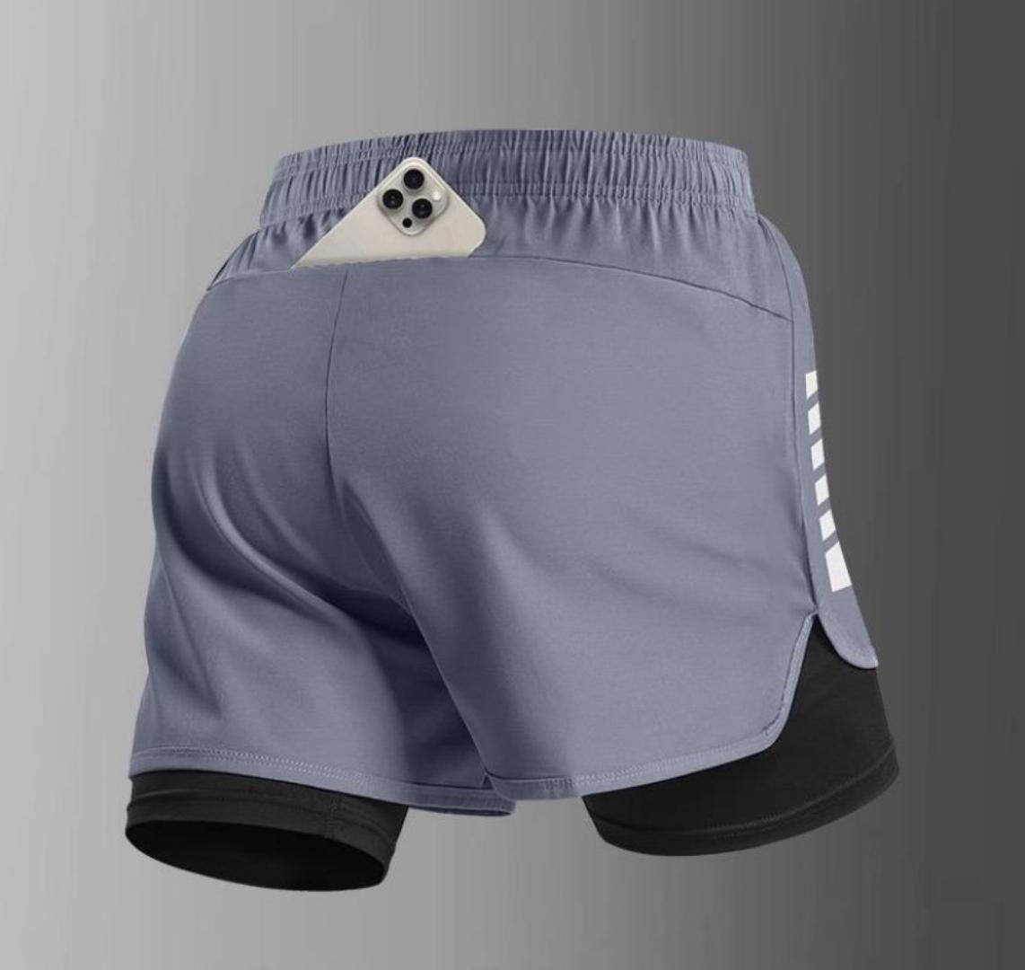 ⚠️MEN'S GYM SHORTS WITH PHONE POCKET💫🛒🛍️ TRAINING SHORTS, RUNNING SHORTS, Train smart. Move freely. Stay connected These premium workout shorts come with an inner compression layer and a secure pho