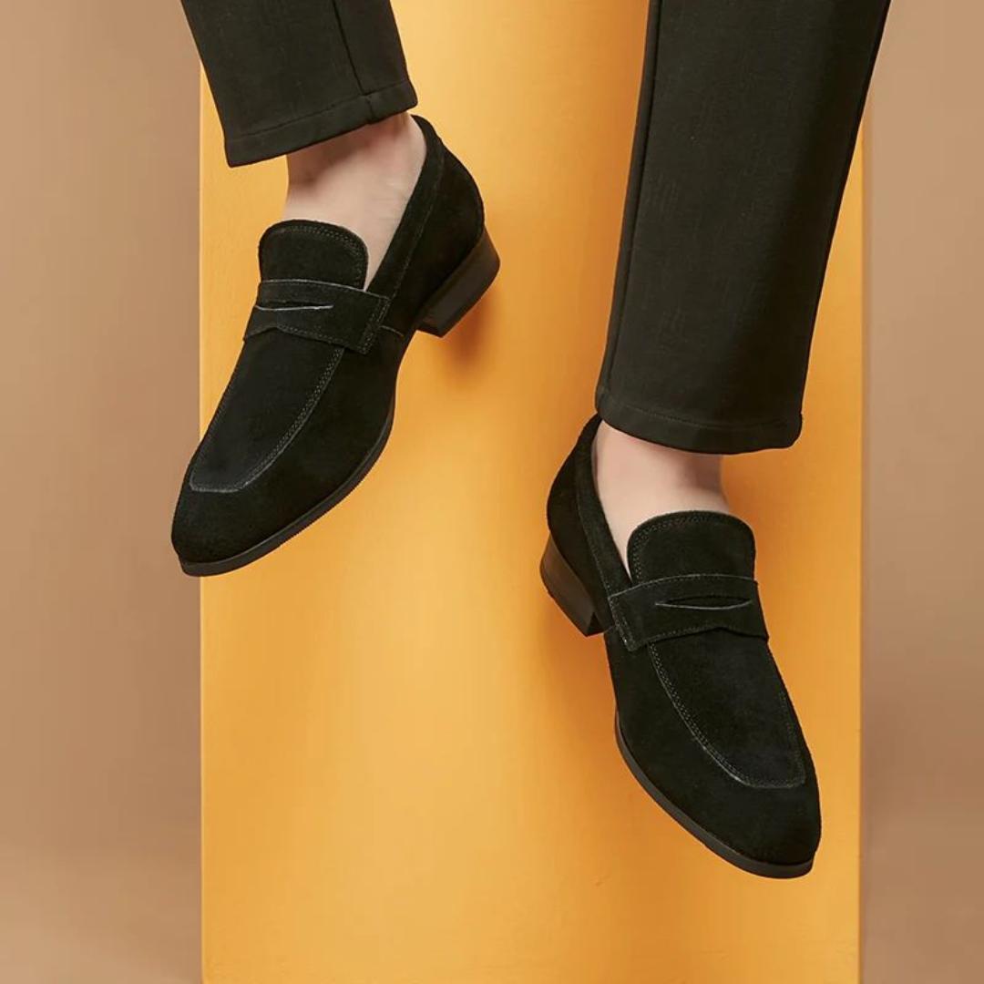 ORIGINAL SUEDE OFFICIAL MENS SHOES CLASSIC OXFORD SHOES, BLACK VELVET CASUAL AND OFFICIAL SHOES BROWN LEATHER (BEST SHOP FOR LOAFERS, OFFICIALS, CASUALS, SNEAKERS)