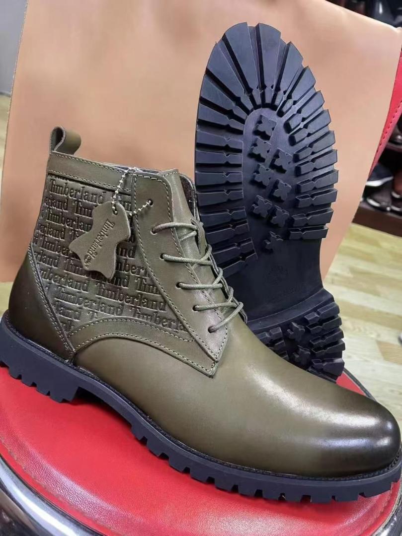 🔥 ON OFFER LEATHER TIMBERLAND CLASSIC MENS BOOTS SHOES, GREEN CASUAL AND OFFICIAL BOOTS SHOES,  LEATHER (BEST SHOP FOR LOAFERS, OFFICIALS, CASUALS, SNEAKERS)(generic)