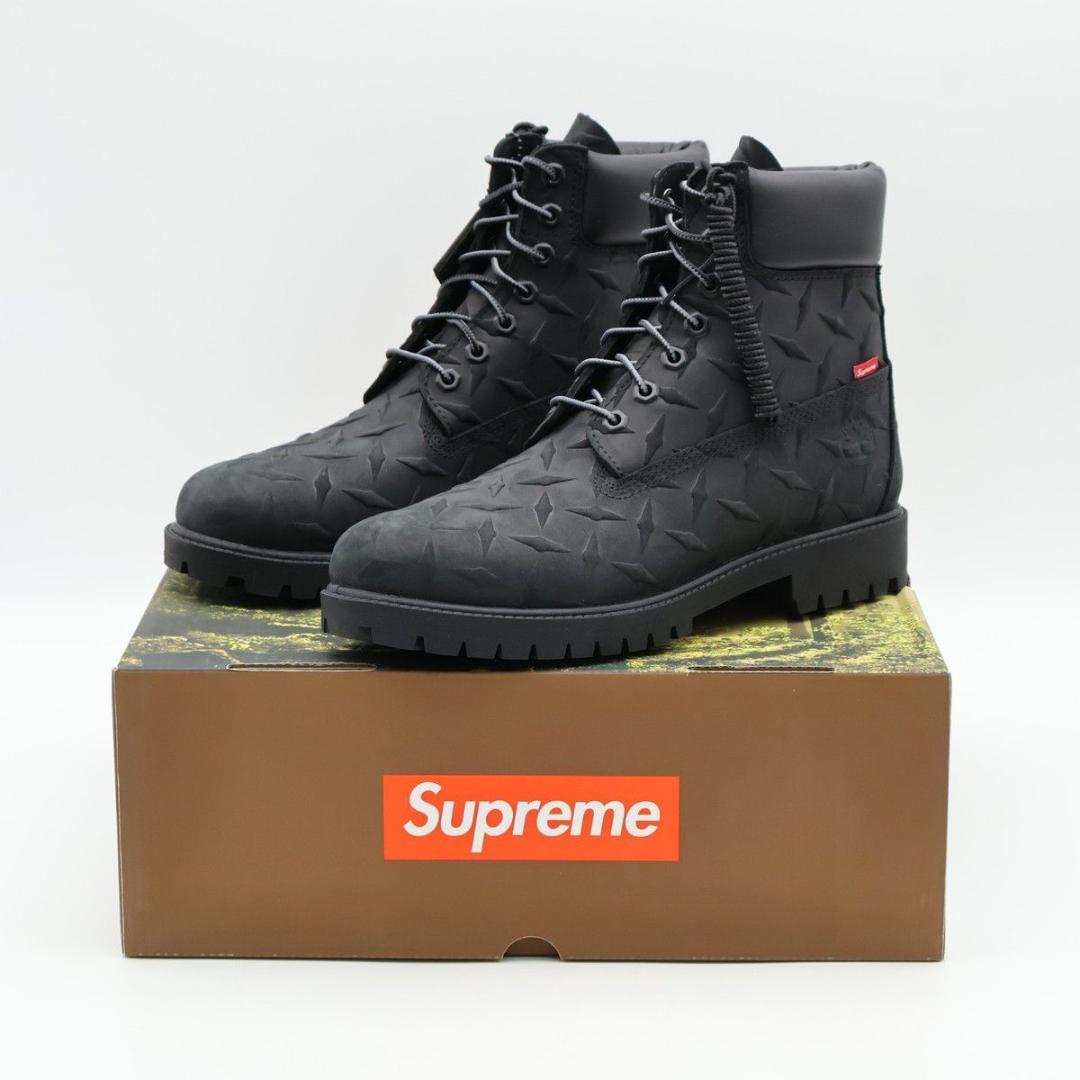 Original Supreme Timberland Diamond Plate 6inch Premium Waterproof Boot, customized timberland boots black Supreme Desighners shoes and Boots