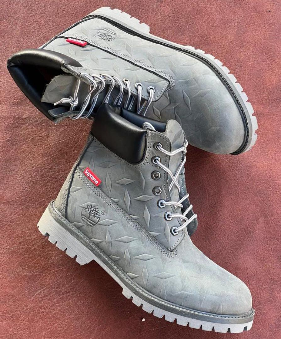 Original Supreme Timberland Diamond Plate 6inch Premium Waterproof Boot, customized timberland boots black Supreme Desighners shoes and Boots