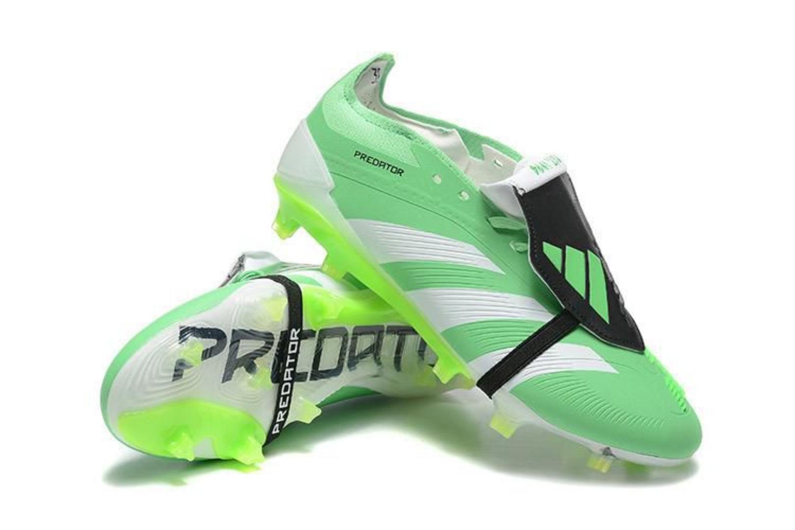 Original Adidas Predator Pro Fold Tongue Soft Ground Football Boots Lucid/pink/Green/WhiteSoccer Boots, Sport shoes, Sport sneakers