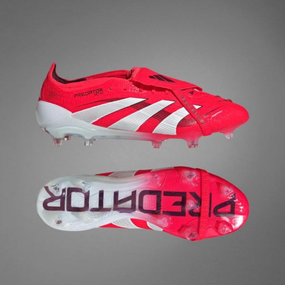 Original Adidas Predator Pro Fold Tongue Soft Ground Football Boots Lucid/red/black/WhiteSoccer Boots, Sport shoes, Sport sneakers