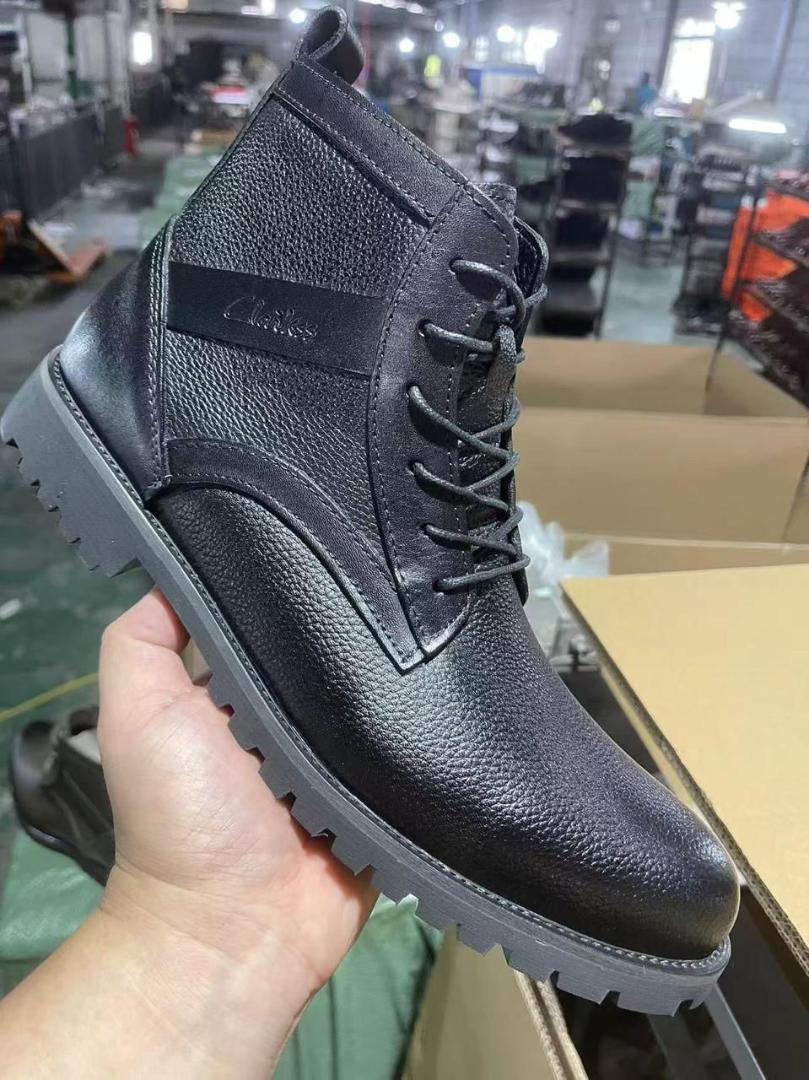 🔥 ORIGINAL CLARKS BLACK CLASSIC MENS BOOTS SHOES, GREY CASUAL AND OFFICIAL BOOTS SHOES,  LEATHER (BEST SHOP FOR LOAFERS, OFFICIALS, CASUALS, SNEAKERS)