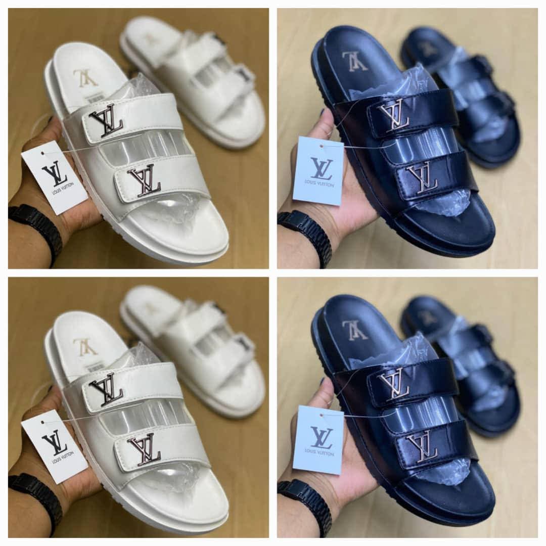 🔥 LOUIS VUITTON (LV)MEN OPEN SLIDES VERY COMFORTABLE AND DURABLE. LV OPEN SHOES, STYLISH OPEN SLIDES (BEST SHOP FOR SLIP ONS, SLIPERS, SLIDES & OPEN SHOES)