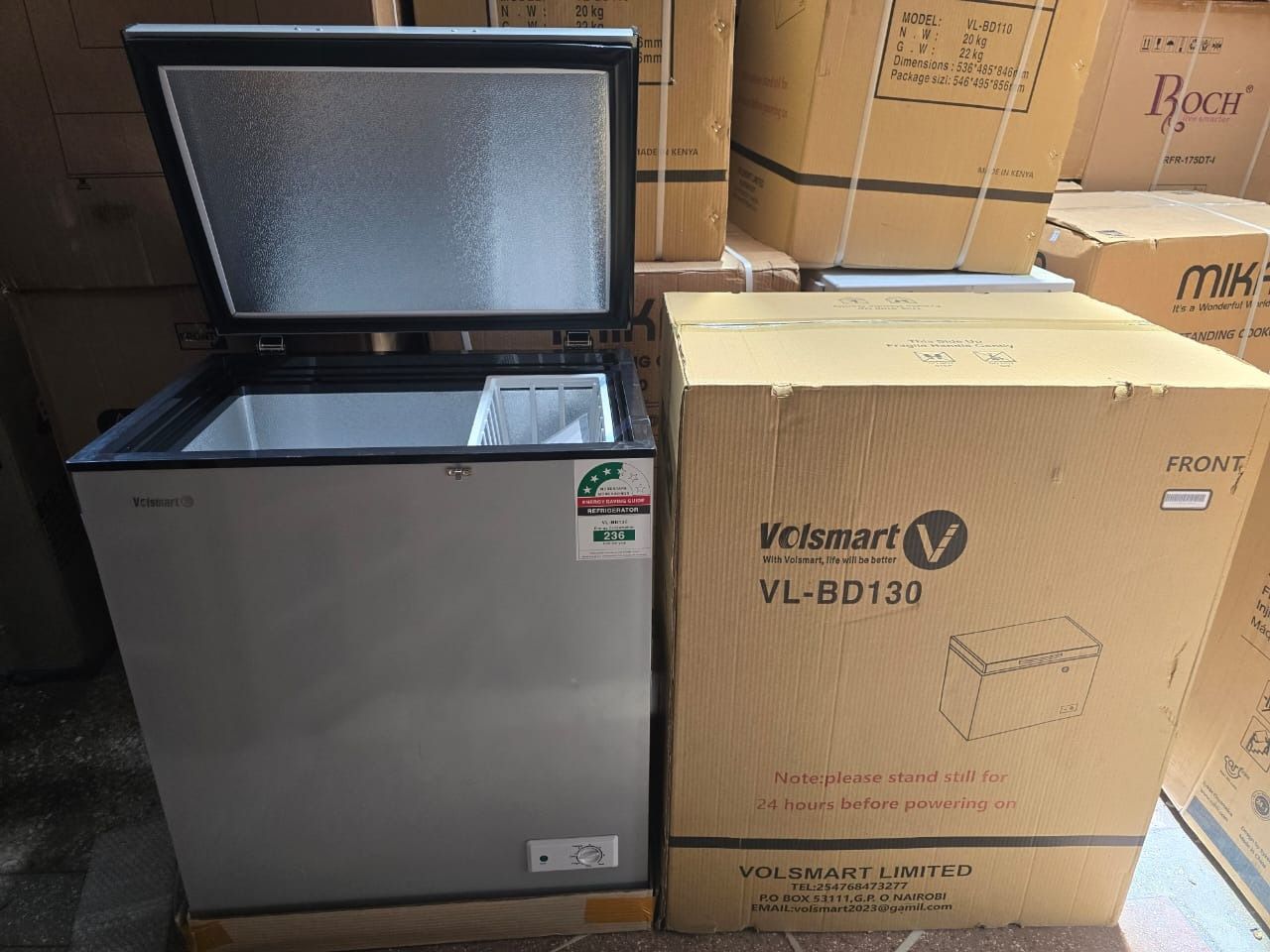 Volsmart 130 Litres Deep Freezer – 1 YEAR WARRANTY-Energy Efficient, Fast Freezing, Spacious Design.
.