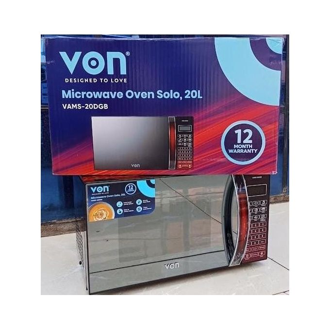 VON VAMS-20DGB, 20L, 700Watts Microwave Oven