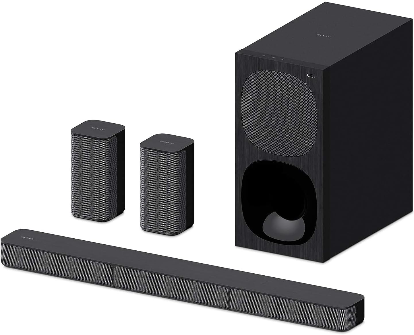 Sony HT-S20R Real 5.1ch Dolby Digital Soundbar for TV with subwoofer and Compact Rear Speakers, 5.1ch Home Theatre System (400W,Bluetooth & USB Connectivity, HDMI & Optical connectivity)+1YR WARRANTY