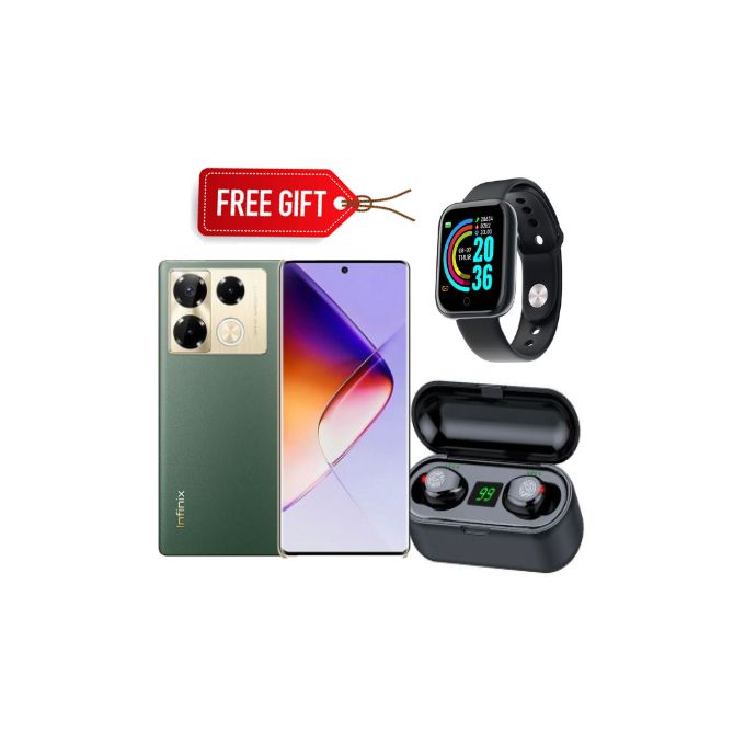 [Special Offer] ]Infinix Note 40 Pro (256GB ROM + 8+8GB RAM),4G, 108MP, 5000mAh,Green + Smart watch & Earbuds(1YR WRTY)