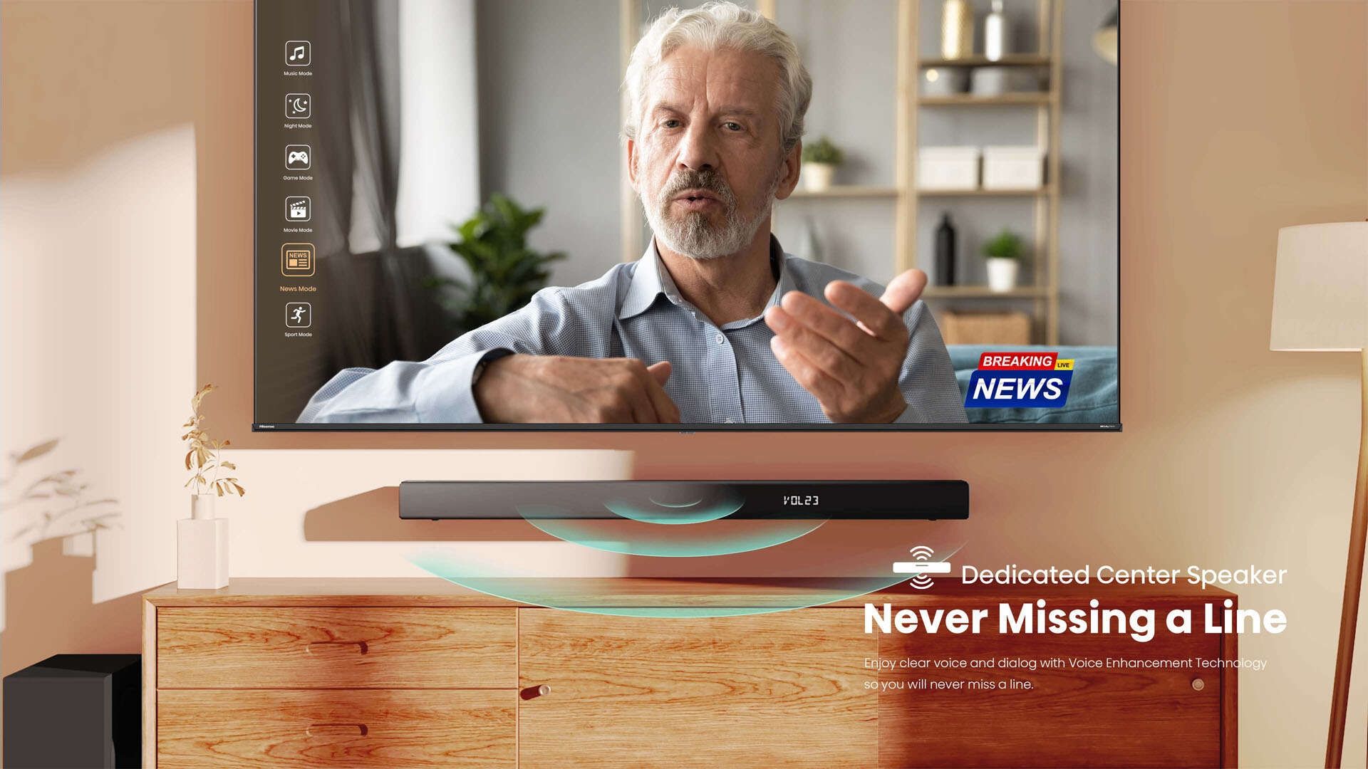 Hisense HS3100 Soundbar 3.1CH, 480W Powerful Sound+FREE EARPODS+EXTENSION