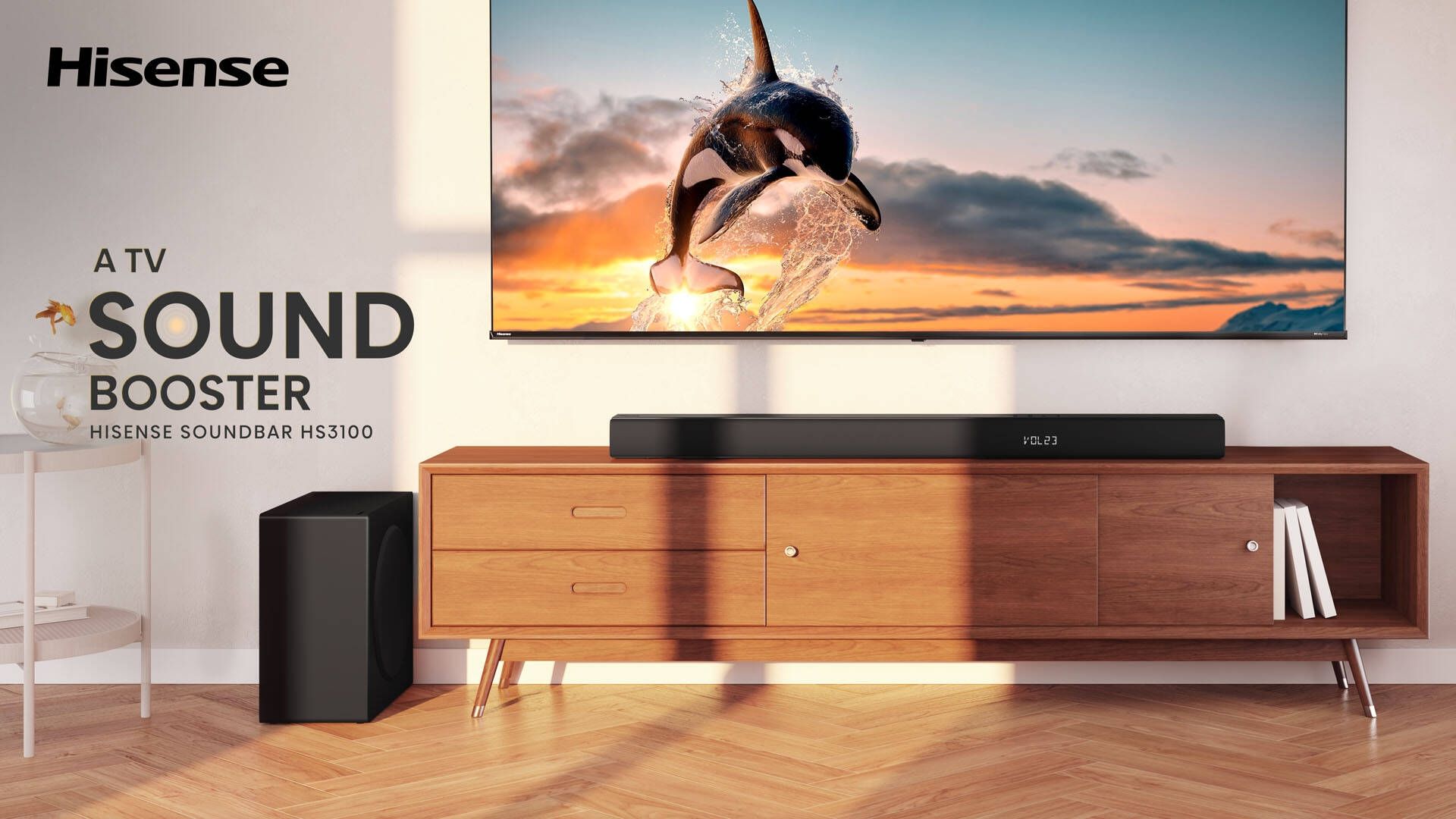 Hisense HS3100 Soundbar 3.1CH, 480W Powerful Sound+FREE EARPODS+EXTENSION