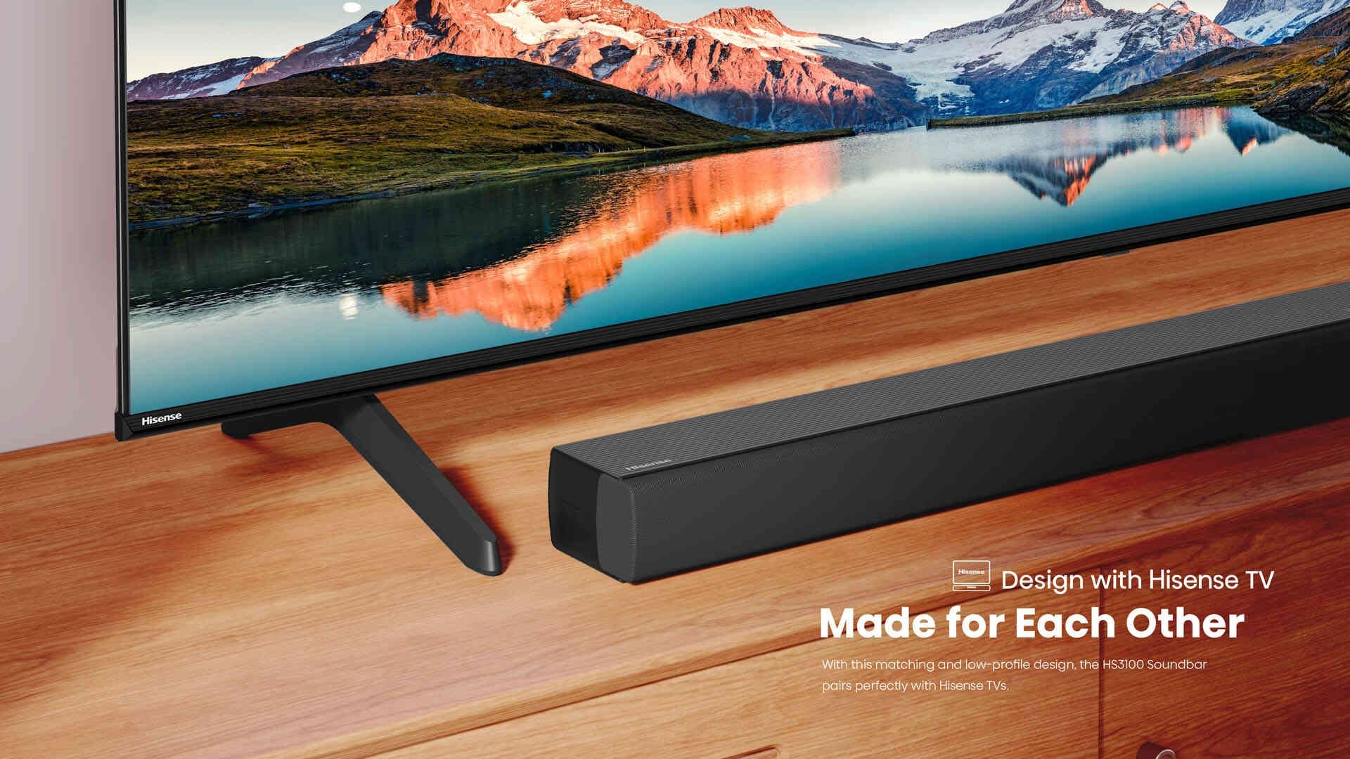Hisense HS3100 Soundbar 3.1CH, 480W Powerful Sound+FREE EARPODS+EXTENSION