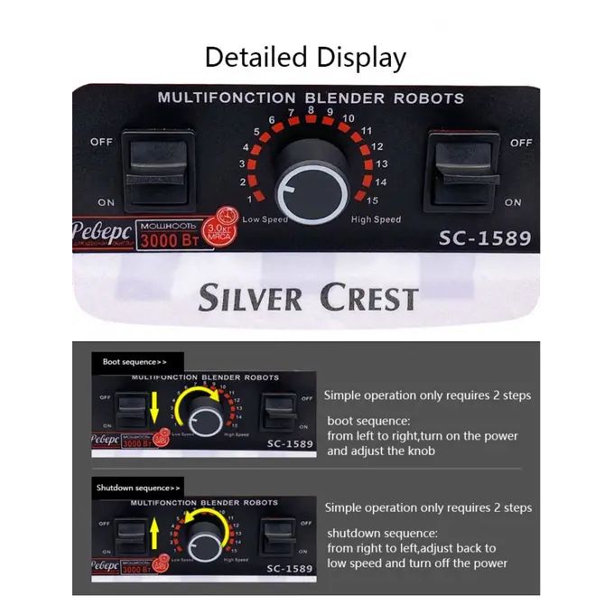SILVER CREST 2 in 1 Heavy Duty Commercial Blender(1YR WARRANTY)