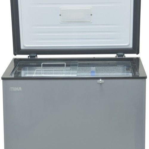 MIKA Chest Freezer, 197L, Aluminium Inner,MCF197ADG-  Grey(1YR WARRANTY)