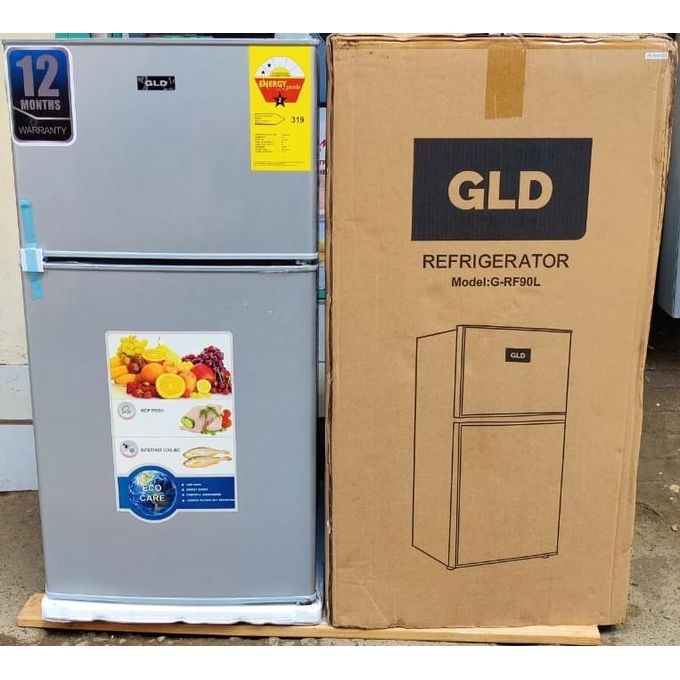 Gld Double Door Mini-Fridge 90L,Low Noise Sleek Design(1YR WARRANTY)