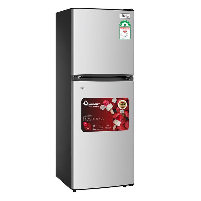 Ramtons 2 Door Direct Cool Fridge, 128 Litres - Silver(1YR WRTY)