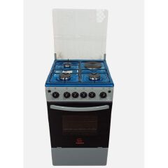 Eurochef Cooker 50x55, 3 Gas Jet Burners + 1Electric Hot Plate with Rottiserie, Electric Oven Cooker+Gifts