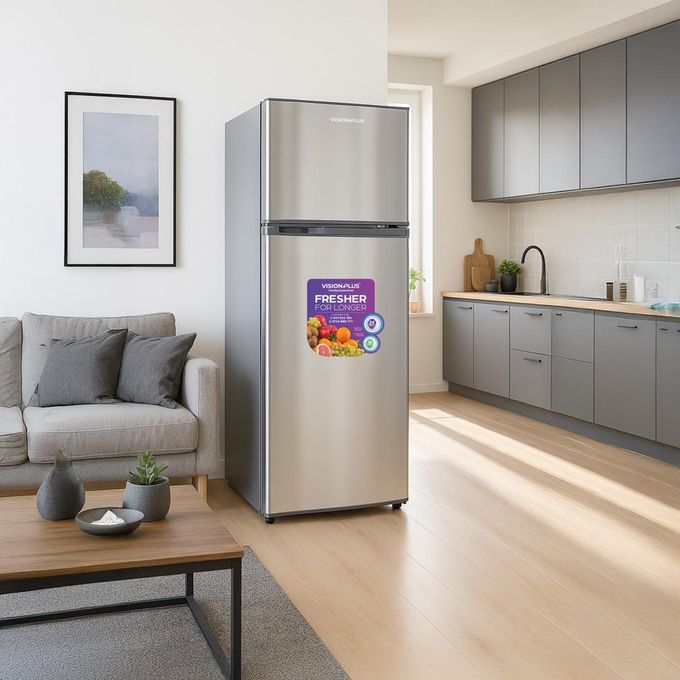 Vision Plus Refrigerator 220L Double Door Fridge (2YRS WRTY)