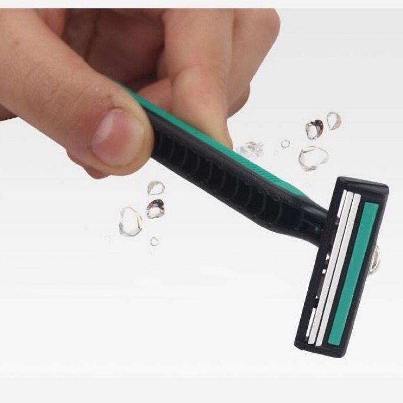 Disposable Manual Razor Portable Men's Travel Stainless Steel Razor Hotel Supplies Hotel Bath Shaver，Pack of 5