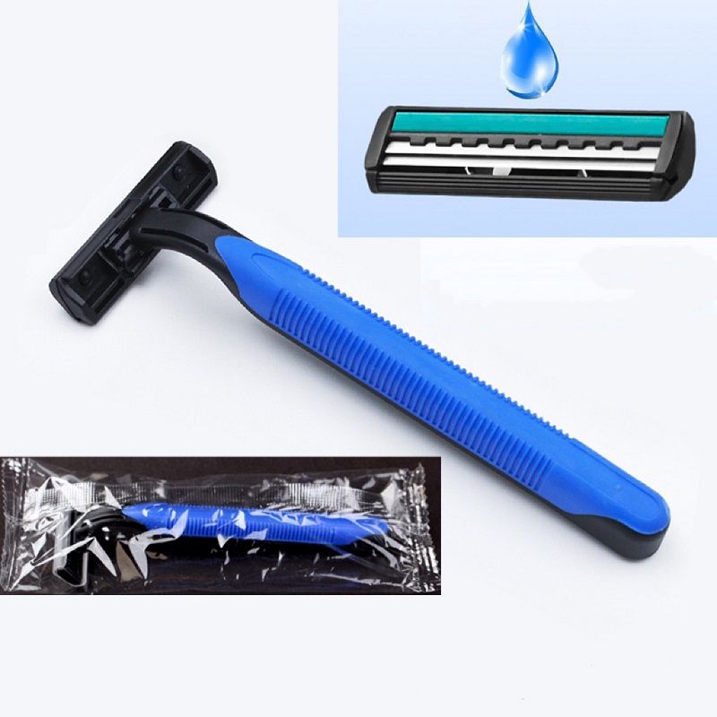 Disposable Manual Razor Portable Men's Travel Stainless Steel Razor Hotel Supplies Hotel Bath Shaver，Pack of 5