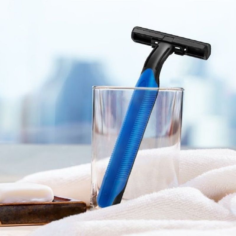 Disposable Manual Razor Portable Men's Travel Stainless Steel Razor Hotel Supplies Hotel Bath Shaver，Pack of 5