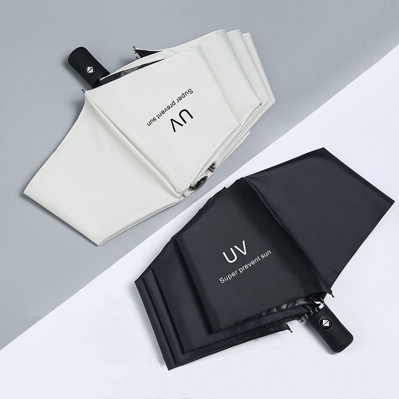 Upgraded Thick Vinyl Sunblock Umbrella Wholesale Manual Business Folding Umbrella Men's And Women's Sun Umbrella Dual Use Sun Protection