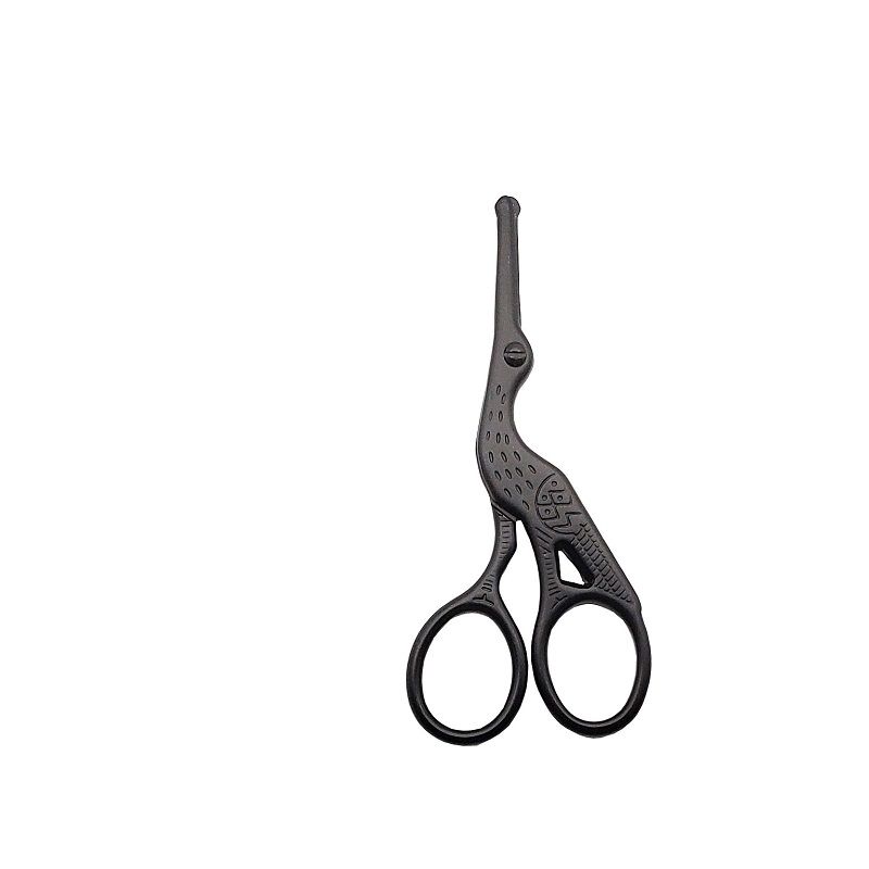 Round Head Crane Nose Hair Scissors Stainless Steel Nose Hair Trimmer Eyebrow Scissors Embroidery Small Scissors Beauty Scissors Beard Scissors