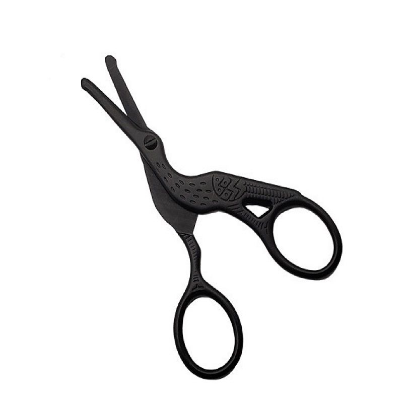 Round Head Crane Nose Hair Scissors Stainless Steel Nose Hair Trimmer Eyebrow Scissors Embroidery Small Scissors Beauty Scissors Beard Scissors