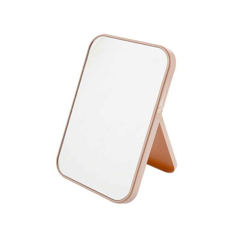 Mirror Desktop Makeup Mirror Square Desktop Single-sided Princess Dressing Mirror Folding HD Mirror Small Household Mirror
