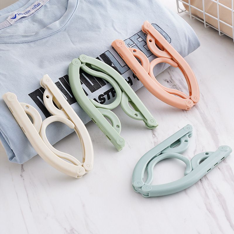 4 Foldable Color Convenient Clothes Hangers Travel Clothes Drying Machine Hotel Hotel Multi-functional Clothes Drying Rack Color Random
