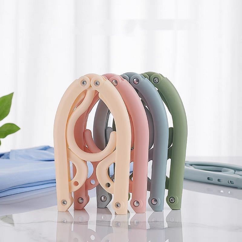 4 Foldable Color Convenient Clothes Hangers Travel Clothes Drying Machine Hotel Hotel Multi-functional Clothes Drying Rack Color Random